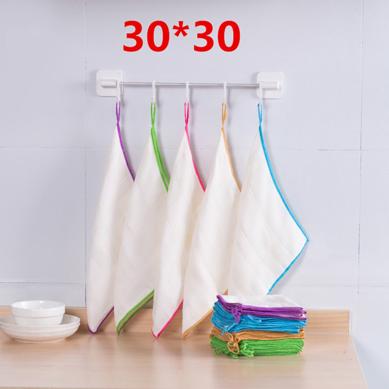 Kitchen Cleaning Cloth Dish Washing Towel Bamboo Fiber Eco Friendly Bamboo Cleanier Clothing Set9987486