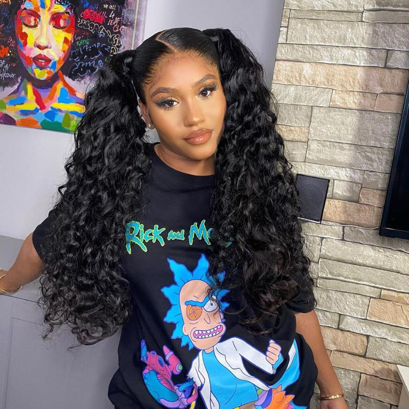 Water Wave 13x4 Transparent Full Lace Front Wig Human Hair Wigs Deep Curly HD Frontal Wig Remy Brazilian Hair Pre plucked, Natural color
Water Wave 13x4 Transparent Full Lace Front Wig Human Hair Wigs Deep Curly HD Frontal Wig Remy Brazilian Hair Pre plucked, Natural color