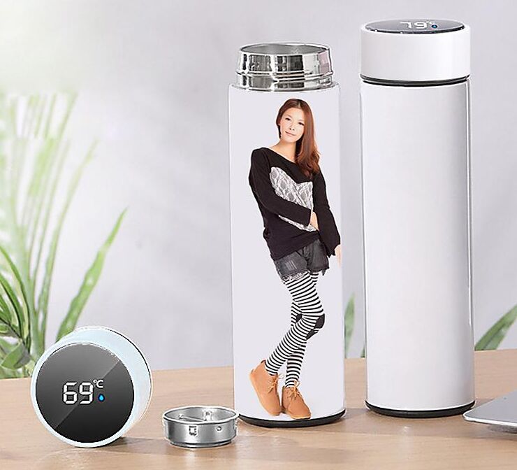 Creativity Sublimation Blanks Tumbler Water Bottle 500ml Stainless Steel Straight Vacuum Flask Coffee Mug With LED Touch Display Temperature Gift, White
Creativity Sublimation Blanks Tumbler Water Bottle 500ml Stainless Steel Straight Vacuum Flask Coffee Mug With LED Touch Display Temperature Gift, White