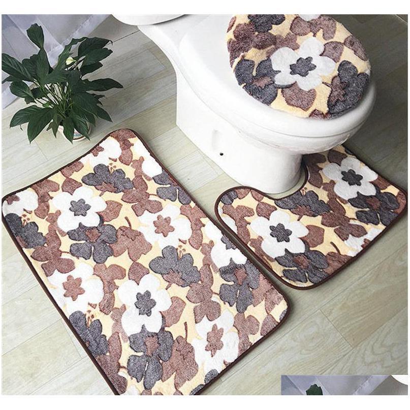 3pcs/set Rug For Bathroom Set Bathroom Wc Mat Toilet Water Absorption Anti-slip Slippery Floor Mat Coral Toilet F qylvNK garden2010
3pcs/set Rug For Bathroom Set Bathroom Wc Mat Toilet Water Absorption Anti-slip Slippery Floor Mat Coral Toilet F qylvNK garden2010