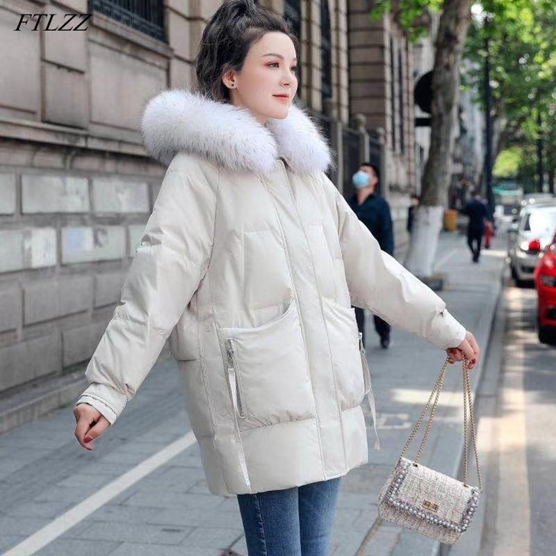 FTLZZ 2020 Winter Women Natural Fur Collar Long Down Coat 90% White Duck Down Parkas Thick Warm Loose Snow Jacket Outwear, Black
FTLZZ 2020 Winter Women Natural Fur Collar Long Down Coat 90% White Duck Down Parkas Thick Warm Loose Snow Jacket Outwear, Black