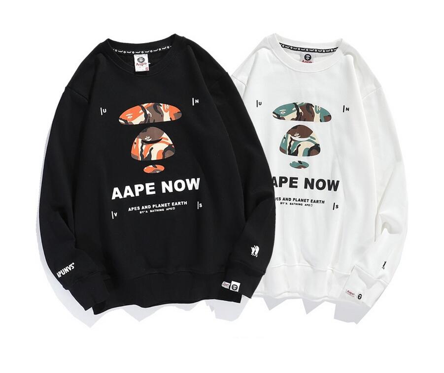 High quality New fashion brand clothings Aape Camouflage color contrast warning sign letter printing crew neck sweater for men and women, Black
High quality New fashion brand clothings Aape Camouflage color contrast warning sign letter printing crew neck sweater for men and women, Black