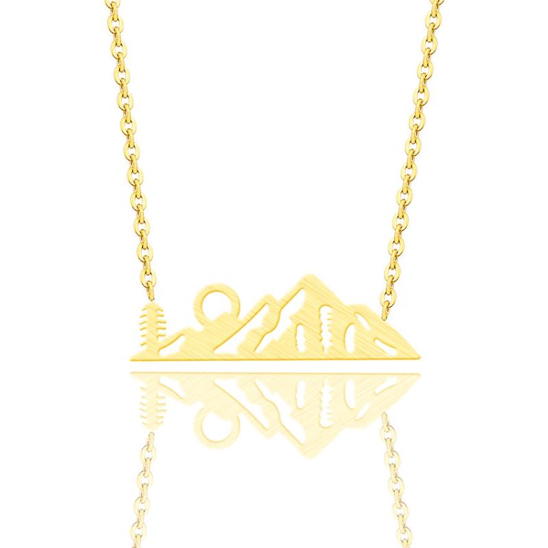 Geometric Jewelry Gold Color Collar Mujer Stainless Steel Link Chain Simple Mountain Necklace Women BFF Bridesmaid Gift
Geometric Jewelry Gold Color Collar Mujer Stainless Steel Link Chain Simple Mountain Necklace Women BFF Bridesmaid Gift