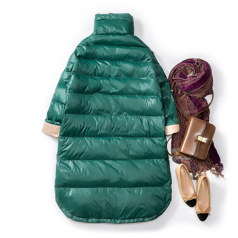 New Winter Coat Women White Duck Down Jacket Loose Down Coat Female Long Down Parkas Warm Waterproof Snow Overcoat 201023