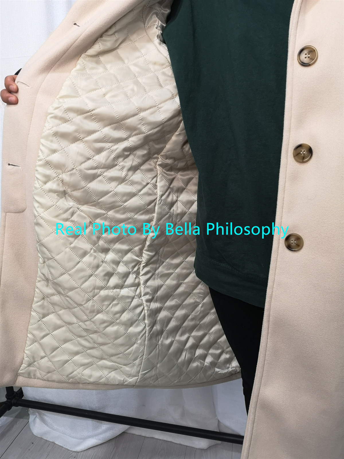 Bella Autumn Winter Woolen coat Simple Solid Leisure Single-breasted Turn-down Collar Female Long Woolen Coat 201222