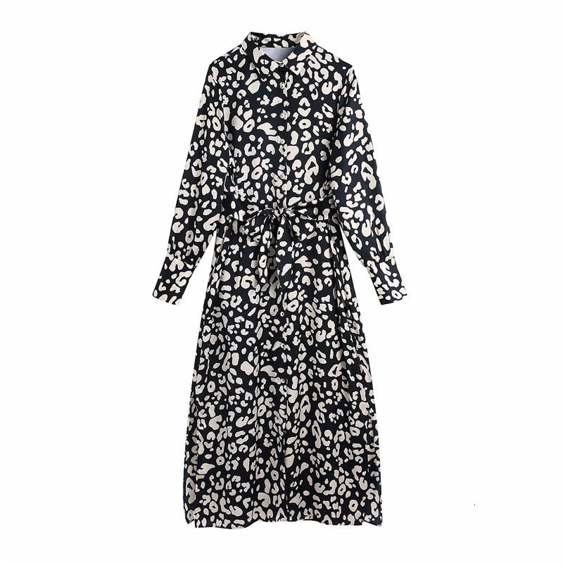 New Black Animal Print Satin Women 2021 Winter Belt Long Sleeve Midi Shirt Dress Woman Vintage Elegant Dresses Cf4z 
New Black Animal Print Satin Women 2021 Winter Belt Long Sleeve Midi Shirt Dress Woman Vintage Elegant Dresses Cf4z