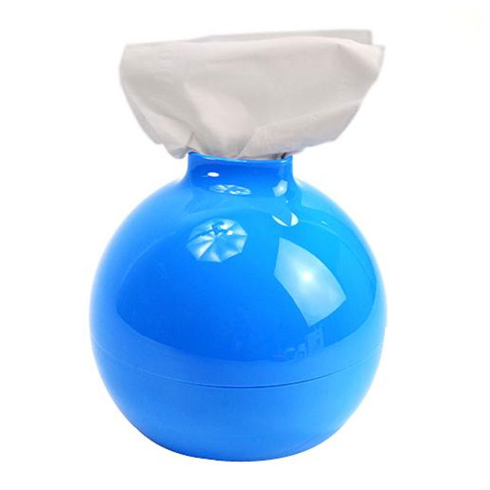 Round Tissue Box Holder Plastic Paper Tissue Container Tissue Toilet Paper Case Cover Bath Home Office Storage Organizer T200425