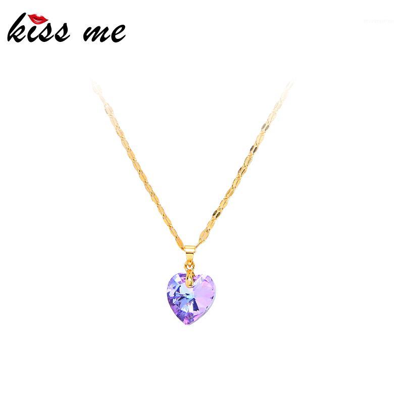 kissme Delicate Blue Purple Glass Heart Pendant Necklace For Women Two Color Copper Chain Necklace New Fashion Jewelry Wholesale1
kissme Delicate Blue Purple Glass Heart Pendant Necklace For Women Two Color Copper Chain Necklace New Fashion Jewelry Wholesale1