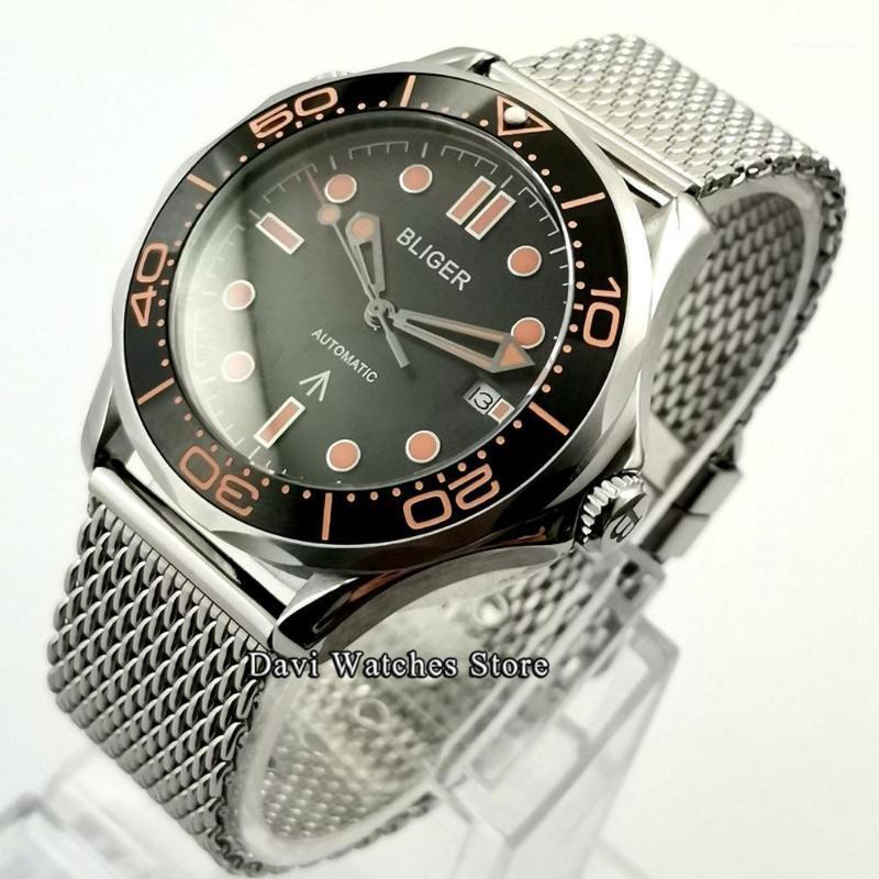 Bliger/Sterile 41mm Top Men's Watch Black Dial Mechanical Watch Ceramic Bezel Sapphire Glass Man Automatic1, B-no logo
Bliger/Sterile 41mm Top Men's Watch Black Dial Mechanical Watch Ceramic Bezel Sapphire Glass Man Automatic1, B-no logo