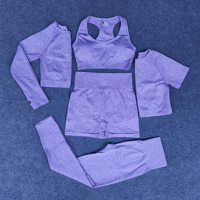 Women' Fall And Winter Yoga Suit Sports Training Gym Five Piece 5 Set Female Clothing Sets Seamless Hip-Lifting Fitness Wear
Women' Fall And Winter Yoga Suit Sports Training Gym Five Piece 5 Set Female Clothing Sets Seamless Hip-Lifting Fitness Wear