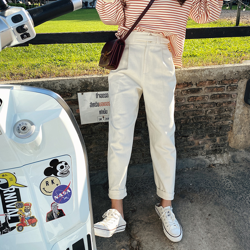 MISHOW Spring Pencil Pants Female Slim Solid Ankle Length Pantalones Casual High Waist Trouser MX20A2143 201109