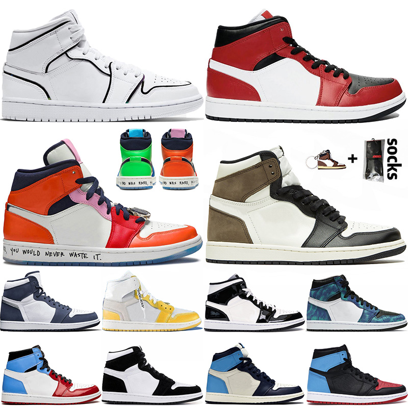 High Quality 2021 Men Basketball Shoes 1s Mid Chicago Toe High Dark Mocha Obsidian FEARLESS Black White Women Trainers
High Quality 2021 Men Basketball Shoes 1s Mid Chicago Toe High Dark Mocha Obsidian FEARLESS Black White Women Trainers