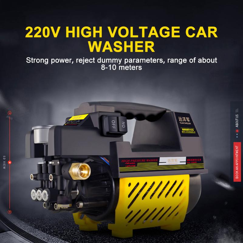 

220V 1800W Household High Voltage Portable Automatic Car Washing Machine High Pressure Pump Car Washer Electric Cleaning Device