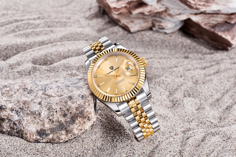 Christmas Gift watch PAGANI DESIGN Two Tone Gold Dial Jubilee Watch Stainless Steel Automatic Mechanical Movement Fashion Watches Men Wristwatches
Christmas Gift watch PAGANI DESIGN Two Tone Gold Dial Jubilee Watch Stainless Steel Automatic Mechanical Movement Fashion Watches Men Wristwatches