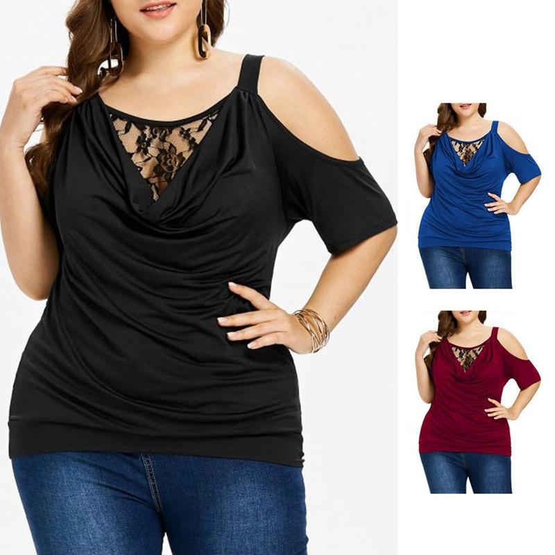 Patchwork Lace Blouse Women Casual Short Sleeve Shirts Sexy Cold Off Shoulder Top Tee Loose Blouses Tops, Red
Patchwork Lace Blouse Women Casual Short Sleeve Shirts Sexy Cold Off Shoulder Top Tee Loose Blouses Tops, Red