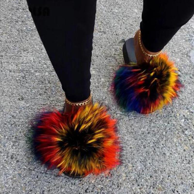 Women New Arrival Fluffy Fur Slides Fuzzy Slippers Lovely Furry Sandals Designer Shoes Rainbow Color Fur Slippers Indoor Outdoor, As pic
Women New Arrival Fluffy Fur Slides Fuzzy Slippers Lovely Furry Sandals Designer Shoes Rainbow Color Fur Slippers Indoor Outdoor, As pic