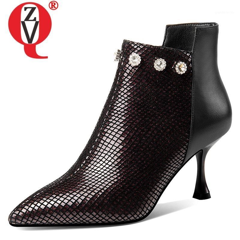 ZVQ Winter New Fashion Sexy Ankle Boots Outside High Heels Crystal Pointed Toe Genuine Leather Zip Shoes Women Drop Shipping1, Blue
ZVQ Winter New Fashion Sexy Ankle Boots Outside High Heels Crystal Pointed Toe Genuine Leather Zip Shoes Women Drop Shipping1, Blue