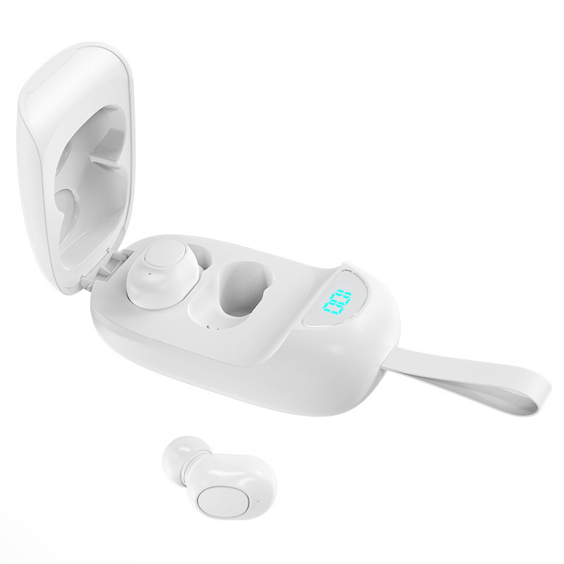 Portable phone earphones bluetooth headset 5.0 true Wireless Noise reduction Heavy bass panoramic high sound quality waterproof display battery power, White
Portable phone earphones bluetooth headset 5.0 true Wireless Noise reduction Heavy bass panoramic high sound quality waterproof display battery power, White