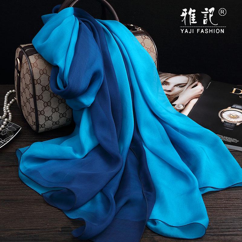 100% Real silk scarf Women Fashion long Blue hand-painted gradient color Natural Silk scarf Ladies female Foulard Femme
100% Real silk scarf Women Fashion long Blue hand-painted gradient color Natural Silk scarf Ladies female Foulard Femme
