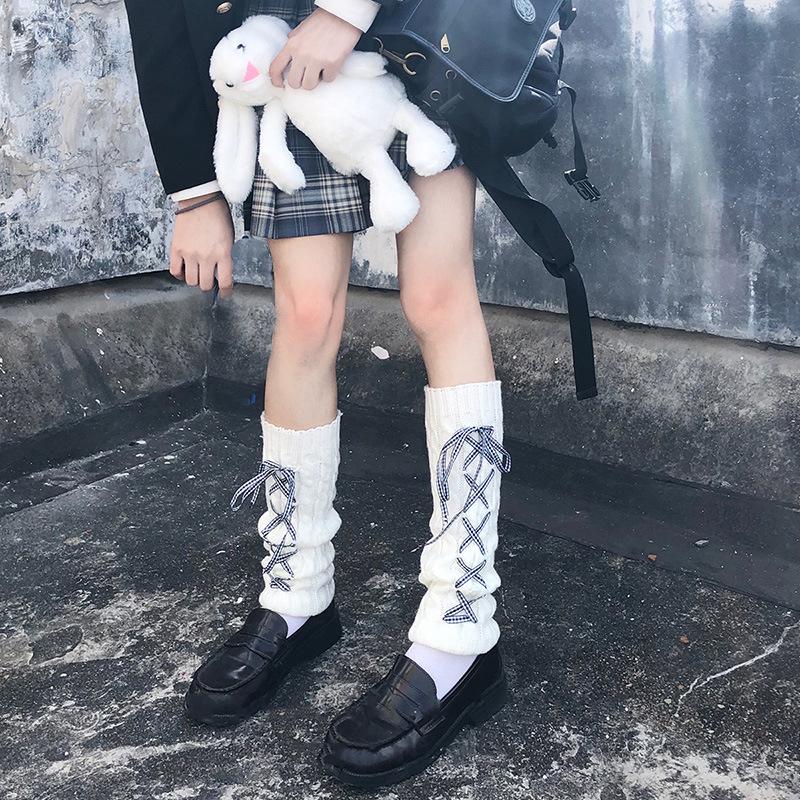 2021 Autumn Winter Leggings For Women Lolita Korean Stripe Drawstring Ribbon Bow Leg Warmer Japanese Knitted Knee Socks Gifts, Black
2021 Autumn Winter Leggings For Women Lolita Korean Stripe Drawstring Ribbon Bow Leg Warmer Japanese Knitted Knee Socks Gifts, Black