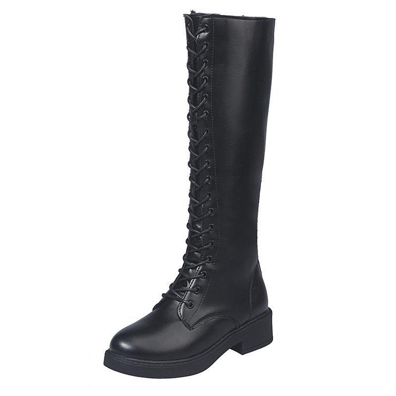 new big size knee high boots women square high heels platform ladies boots lace up autumn winter female s90, Beige
new big size knee high boots women square high heels platform ladies boots lace up autumn winter female s90, Beige
