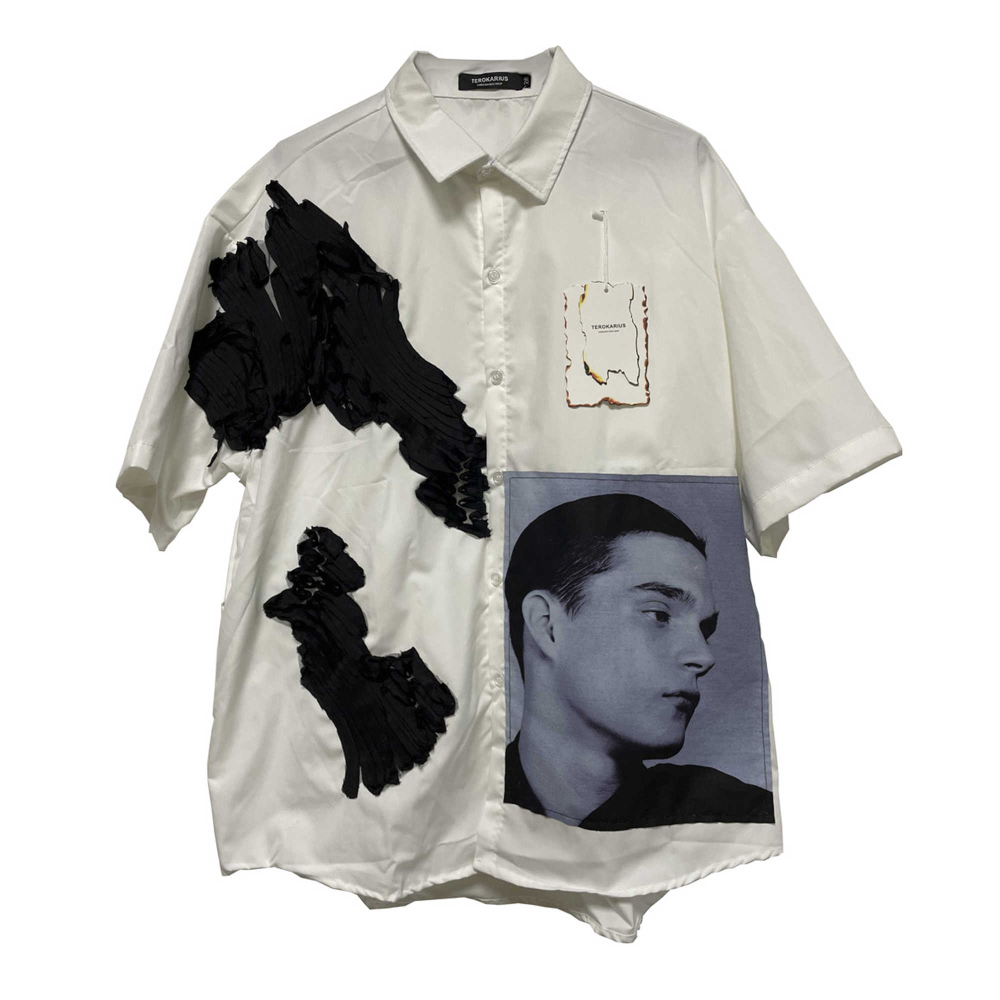 Men's Casual Shirts 21aw dark pasted gauze screen portrait men's and women's white short sleeved shirt non RAF
Men's Casual Shirts 21aw dark pasted gauze screen portrait men's and women's white short sleeved shirt non RAF