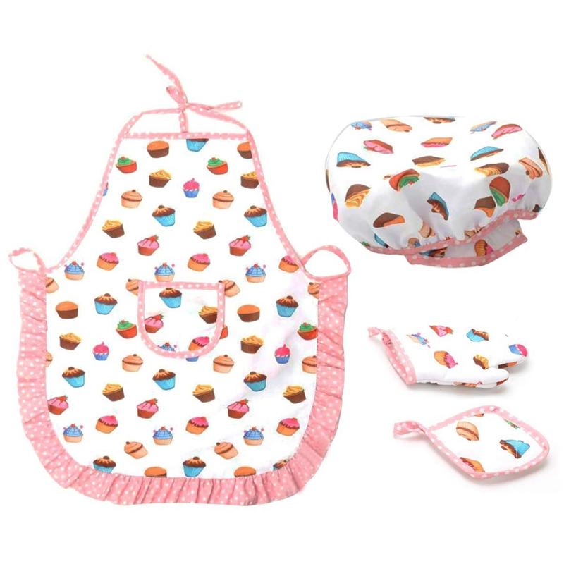 Aprons 4Pcs Kids Cooking And Baking Set Includes Apron For Little Girls, Chef Hat, Toddler Dress Up 
Aprons 4Pcs Kids Cooking And Baking Set Includes Apron For Little Girls, Chef Hat, Toddler Dress Up