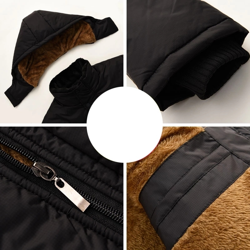 Men Jacket Coats Thicken Warm Winter Windproof Jackets Casual Mens Down Parka Hooded Outwear Cottonpadded Jacket 201217