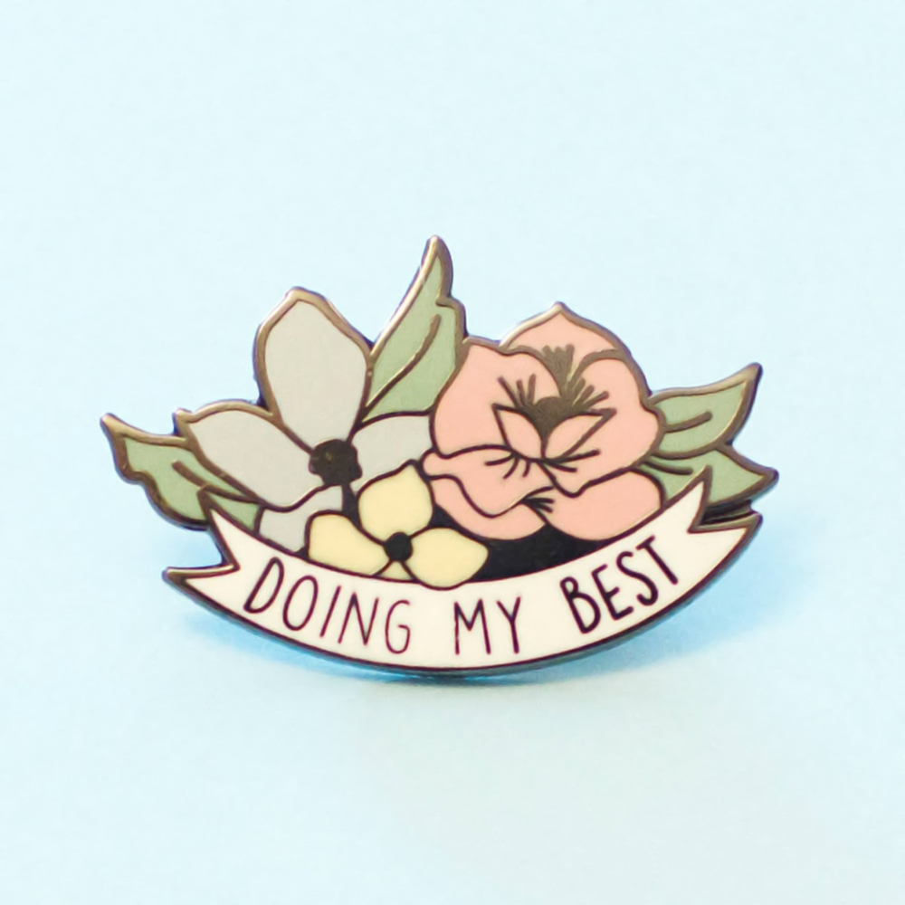 Doing My Best Pastel Hard Enamel Pin Kawaii Cartoon Plant Flowers Brooch Mental Health Badge Fashion Jewelry Unique Gift, Gray
Doing My Best Pastel Hard Enamel Pin Kawaii Cartoon Plant Flowers Brooch Mental Health Badge Fashion Jewelry Unique Gift, Gray