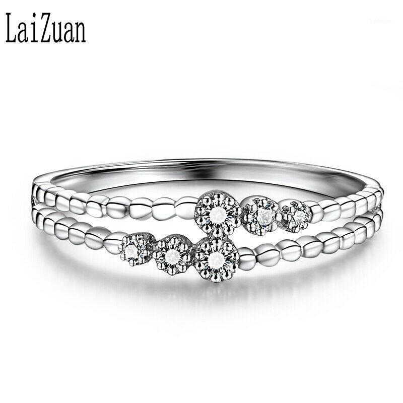 LaiZuan Solid 14K White Gold Genuine Natural SI/H Diamond Engagement Wedding Ring Women Trendy Fine Jewelry Ring Band Glittering1
LaiZuan Solid 14K White Gold Genuine Natural SI/H Diamond Engagement Wedding Ring Women Trendy Fine Jewelry Ring Band Glittering1