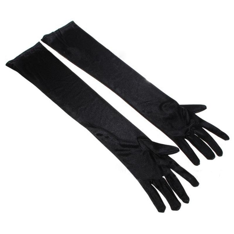 Women sexy finger gloves Evening prom long gloves