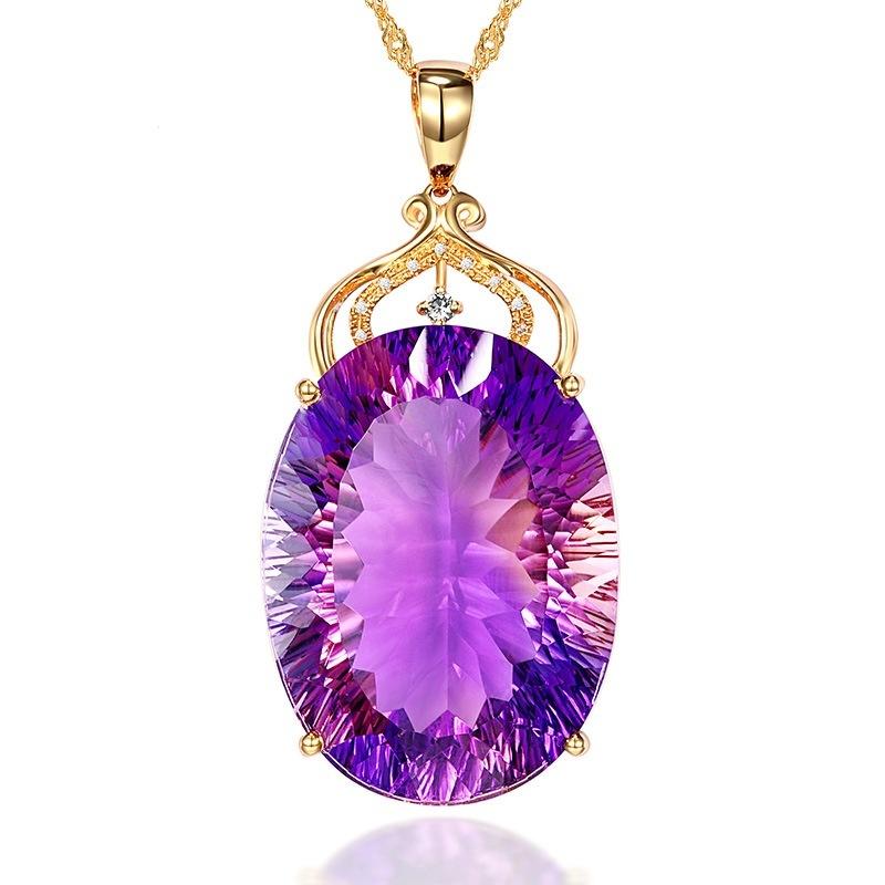 FDLK Women Exaggerated Deluxe Purple Rhinestone Pendant with Micro-inlaid with Rhinestone Necklace
FDLK Women Exaggerated Deluxe Purple Rhinestone Pendant with Micro-inlaid with Rhinestone Necklace