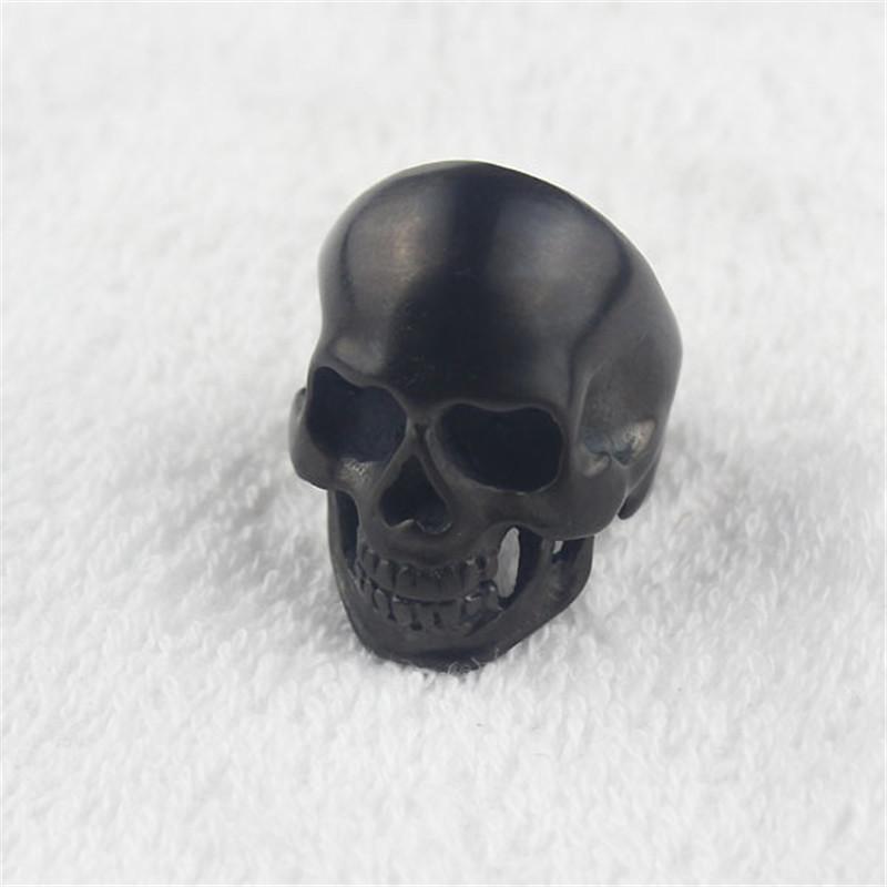 Men's Punk Gothic Rock Biker Black Stainless Steel Skull Ring