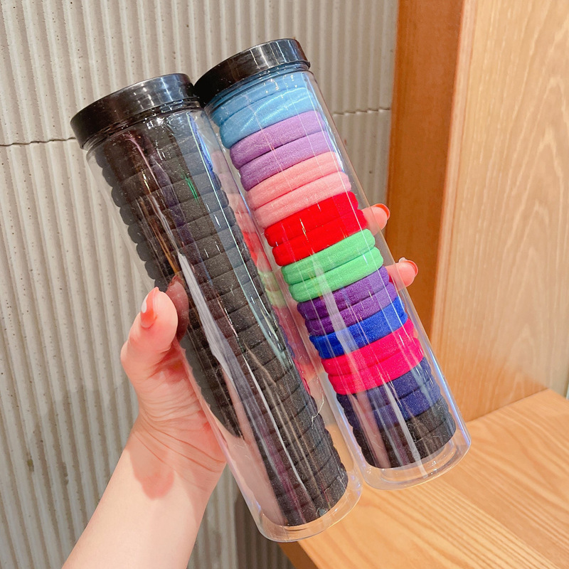 20pcs/set Milk Coffee Color Towel Ring Hair Ties Ponytail Holders Rubber Band Colorful Headband Hairs Bands For Girls Hair Accessories