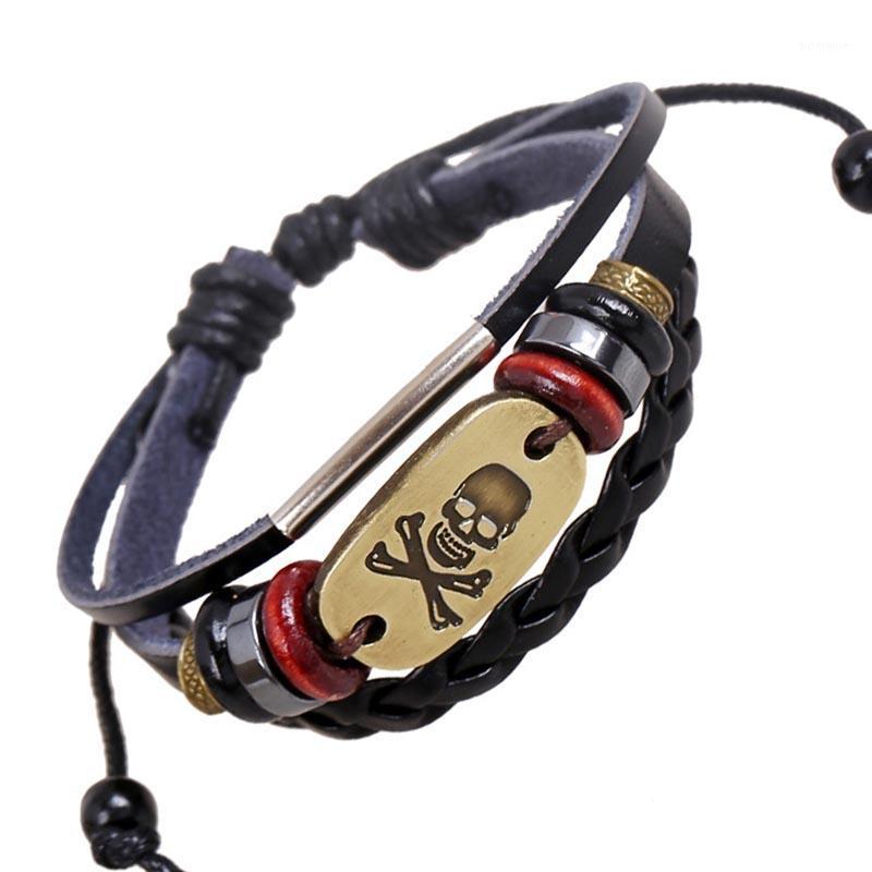 Pirate Style Skull Charm Beaded Bracelets Masculina Strand Braided Woven Beads Leather Wristband Women Party Jewelry Accessories1
Pirate Style Skull Charm Beaded Bracelets Masculina Strand Braided Woven Beads Leather Wristband Women Party Jewelry Accessories1