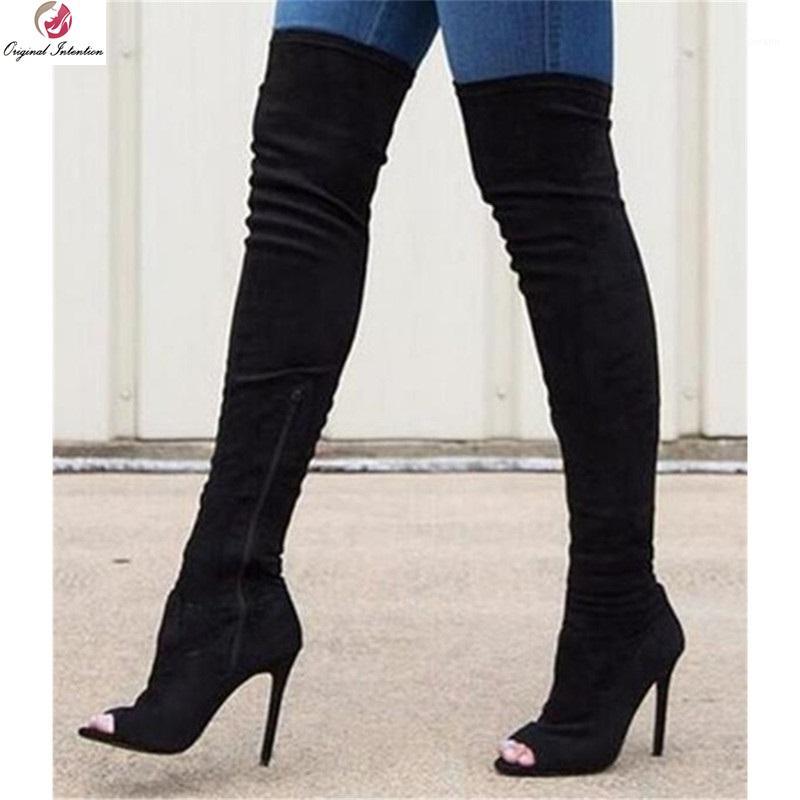 Original Intention Stylish Black Over Knee High Boots Woman Peep Toe Concise Simple Stiletto High Heel Sexy Lady Shoes Spring1, Oi1820 black
Original Intention Stylish Black Over Knee High Boots Woman Peep Toe Concise Simple Stiletto High Heel Sexy Lady Shoes Spring1, Oi1820 black