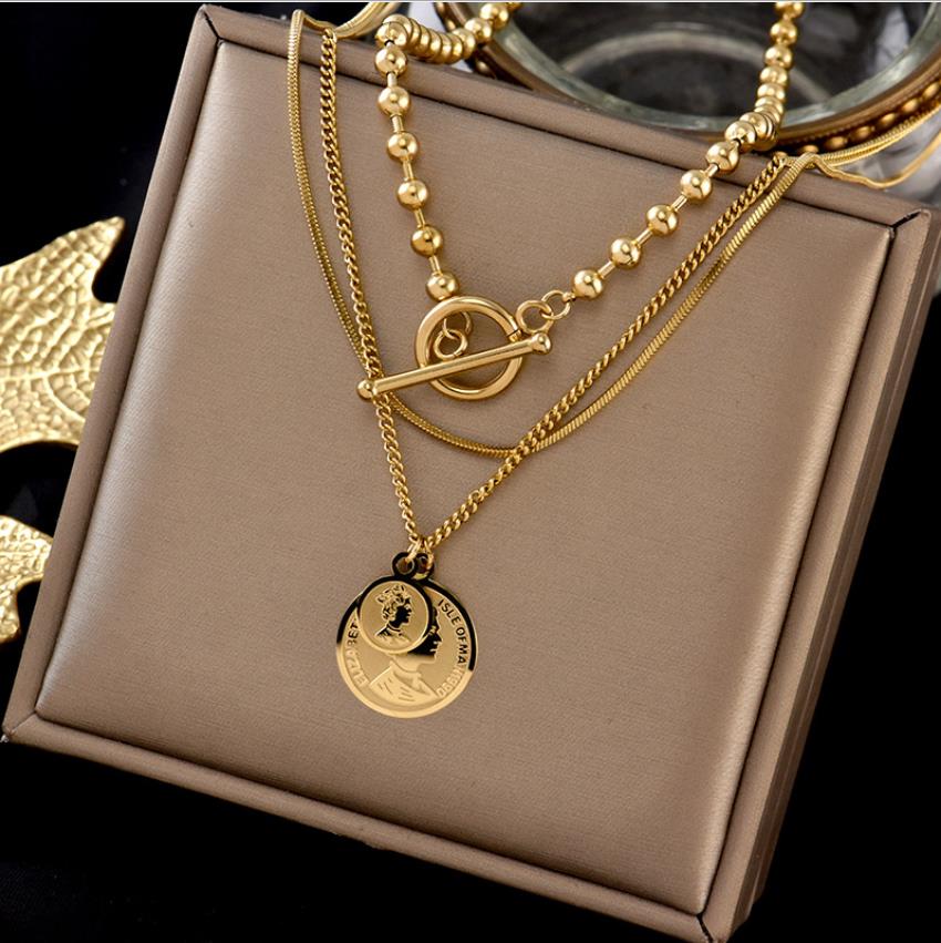 Europe American necklaces Human head three layers of clavicle minimalist wind necklace female network celebrity new INS titanium steel clavi, Silver
Europe American necklaces Human head three layers of clavicle minimalist wind necklace female network celebrity new INS titanium steel clavi, Silver