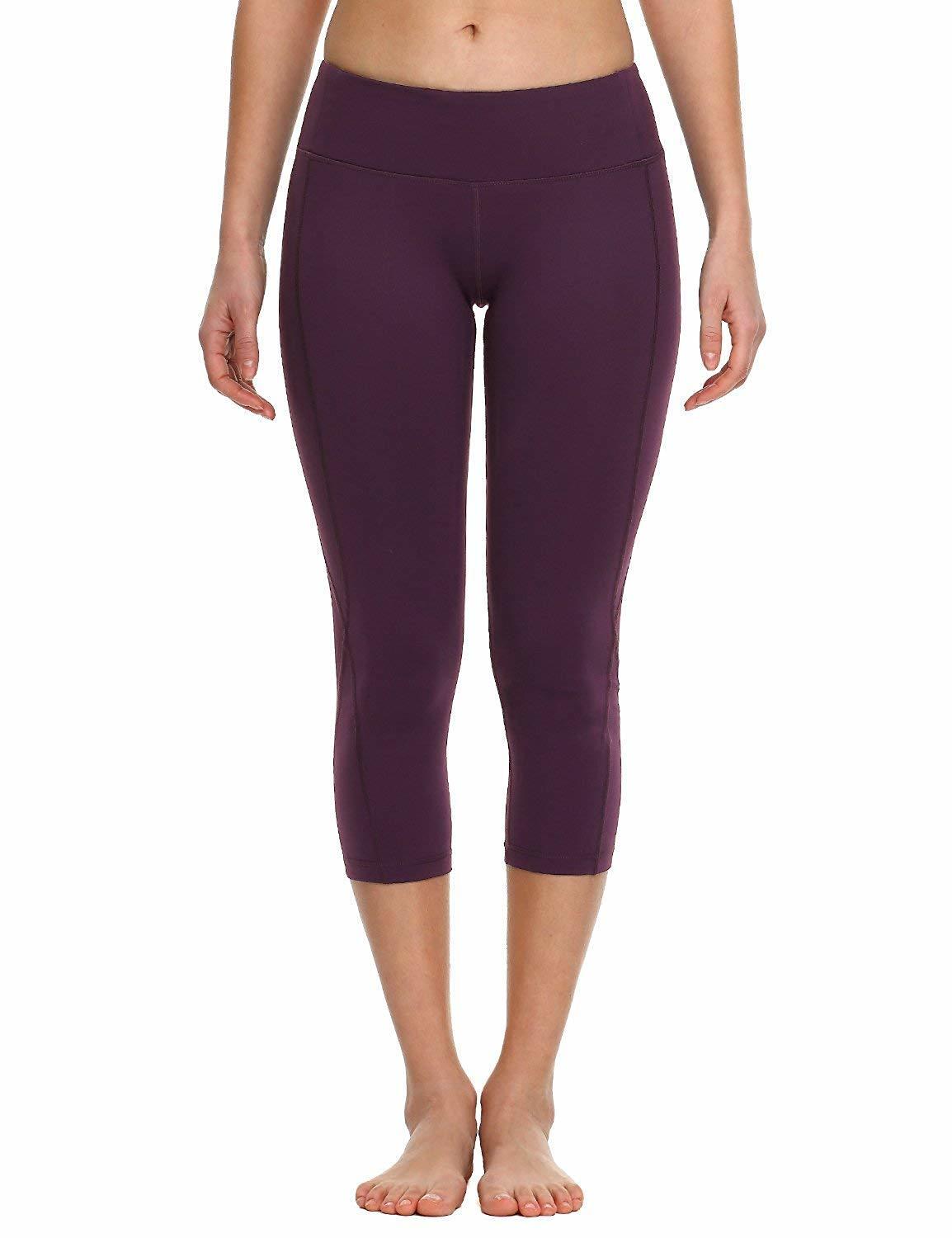 10 pieces Women's Ankle Legging Yoga Pants Inner Pocket Non See-Through Fabric Poly CoolMax 201103