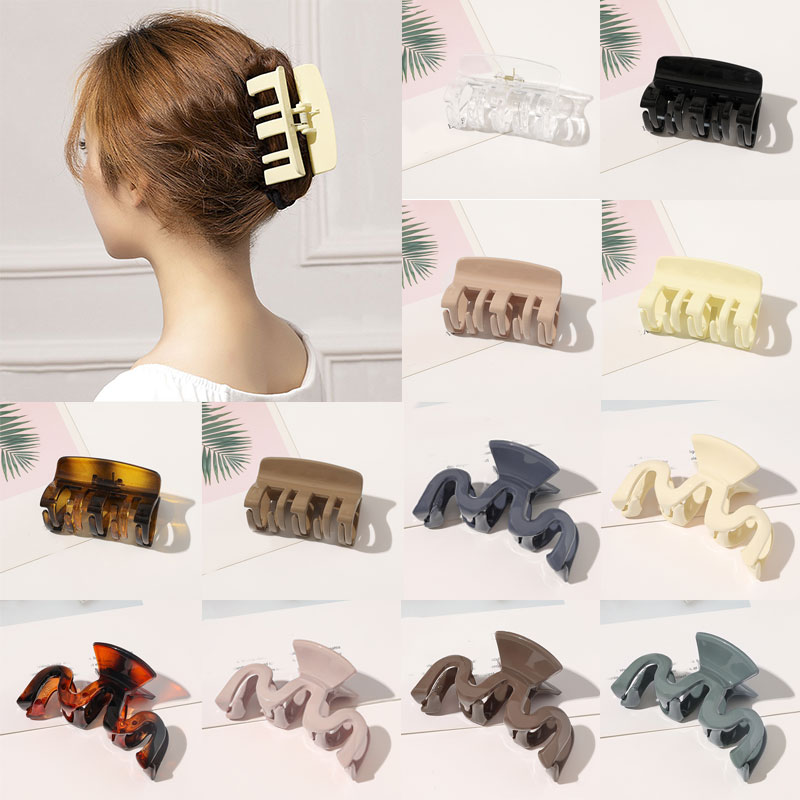 Elegant Plastic Hair Clip Banana Grips Geometric Acetate Hair Claw Solid Color Acrylic Hairpin Clamps Accessories
Elegant Plastic Hair Clip Banana Grips Geometric Acetate Hair Claw Solid Color Acrylic Hairpin Clamps Accessories