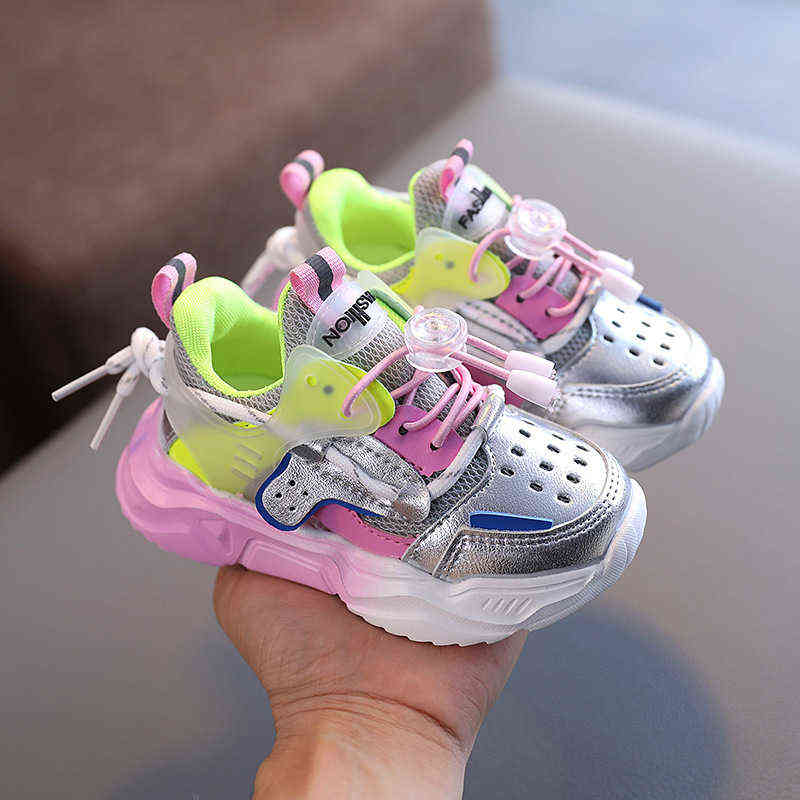 New Autumn Baby Girls Boys Casual Shoe Soft Bottom Non-slip Breathable Outdoor Fashion for Kids Sneakers Children Sports Shoes AA220311