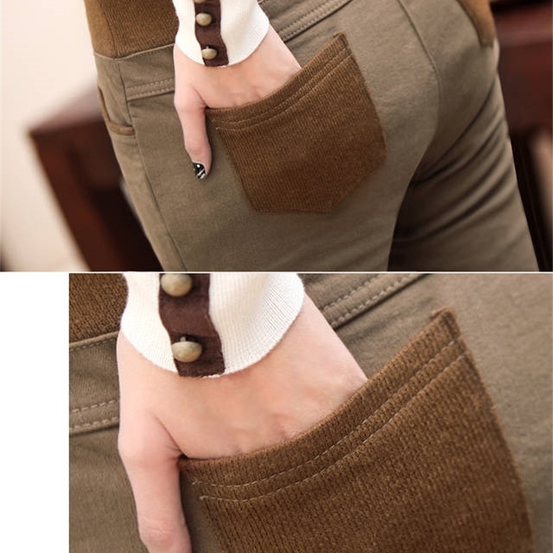 Plus Size S4XL Women Pencil Pants High Waist Skinny Thick Velvet Warm Winter Leggings Jeggings Legins Feminina Trousers 90H 201109Z