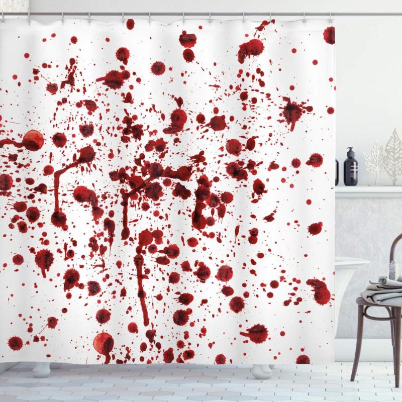 Horror Stall Shower Curtain Splashes of Blood Grunge Style Bloodstain Horror Scary Zombie Halloween Themed Bathroom
Horror Stall Shower Curtain Splashes of Blood Grunge Style Bloodstain Horror Scary Zombie Halloween Themed Bathroom