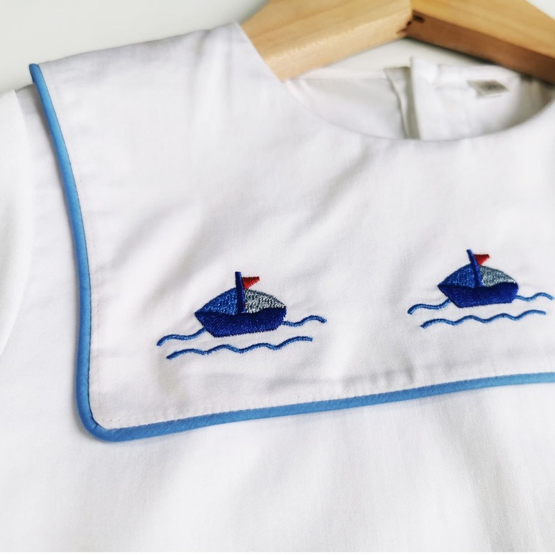 INS Summer Popular Baby Clothing New Spanish Children's Clothing Short-Sleeved Embroidered Cotton Top Toddler Boy ClothesX1019