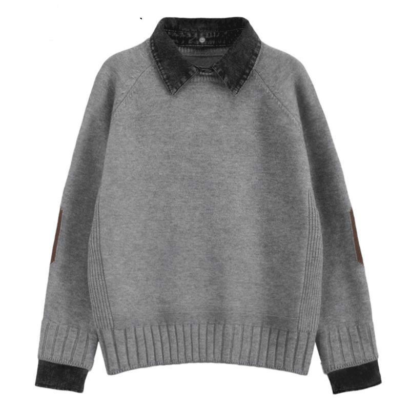 TVVOVVIN Women Sweater Patchwork Color Matching Women Sweaters Pullovers White Black Gray Winter Sweaters Fashion WTO9
TVVOVVIN Women Sweater Patchwork Color Matching Women Sweaters Pullovers White Black Gray Winter Sweaters Fashion WTO9