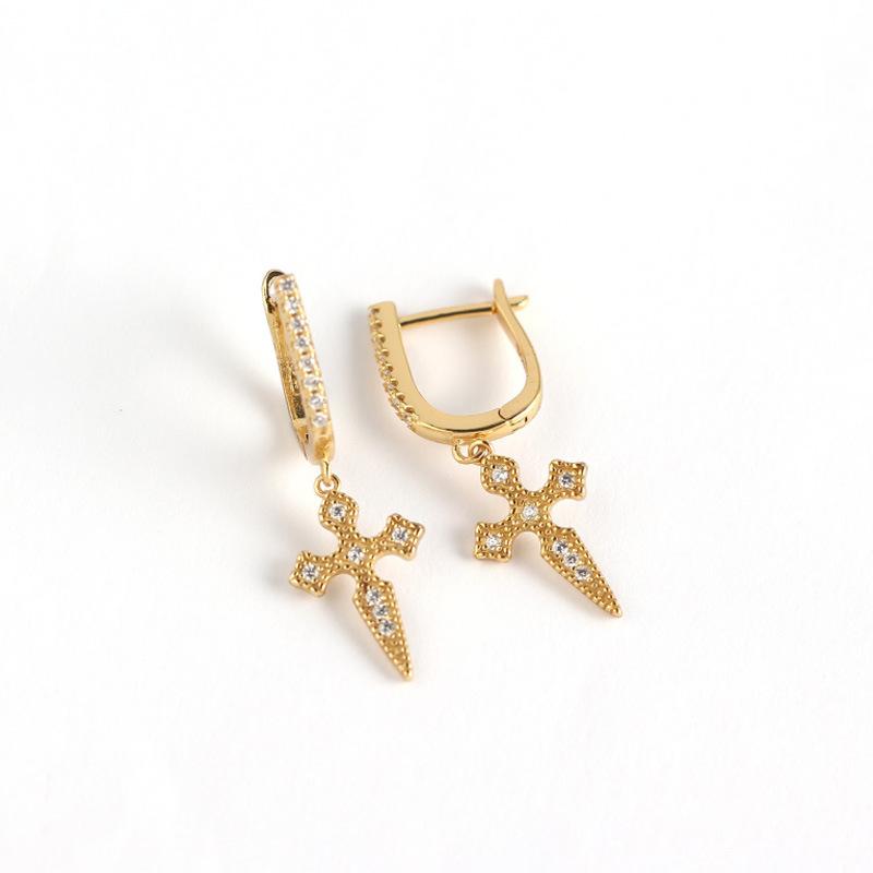 925 Sterling Silver Earring Fashion Cute Fish Short Pendant zircon Cross Drop Earring Personality trend Woman Girl Ear Jewelry
925 Sterling Silver Earring Fashion Cute Fish Short Pendant zircon Cross Drop Earring Personality trend Woman Girl Ear Jewelry