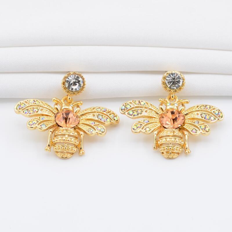 Fashion Earring Jewelry Earrings Trendy Crystal Earrings For Women Bees Animal Indie Aesthetic Alloy For Women 2020
