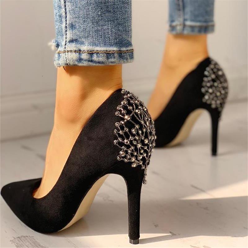 2021 Elegant Metal Crystal Pumps Women High Heel New Fashion Ladies Party Wedding Pointed Toe Shallow Flock Female Shoes Wdd7, Black
2021 Elegant Metal Crystal Pumps Women High Heel New Fashion Ladies Party Wedding Pointed Toe Shallow Flock Female Shoes Wdd7, Black