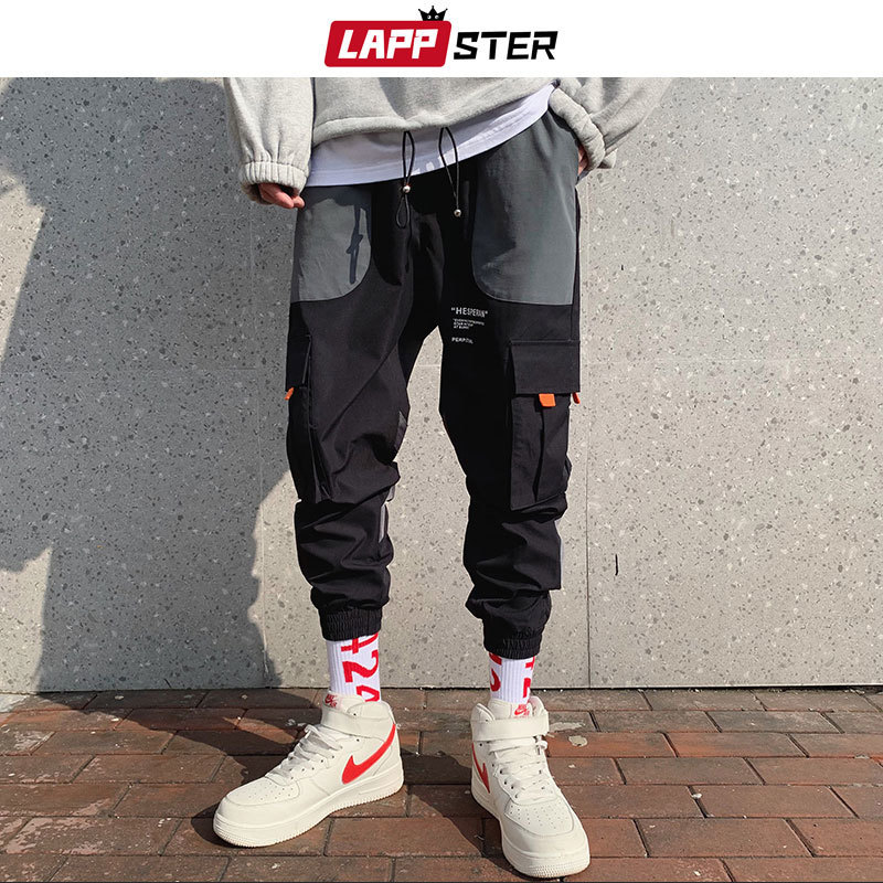 LAPPSTER Hip Hop Joggers Pants Men Mens Japanese Streetwear Harem Pants Male Black Casual Sweaptpants Fashion Trousers 201110