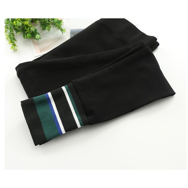 Autumn Harajuku Stripes Stitching Stretch Leggings fitness Feminina Winter Elasticity Fitness Legging Stretchy Trousers 201103