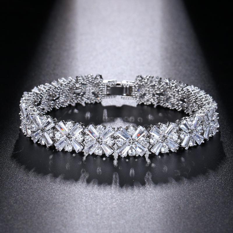 Hermosa Jewelry Rice Word Tennis Bracelet Unique Fashion Silver Color Bracelets 7 inches QA23
Hermosa Jewelry Rice Word Tennis Bracelet Unique Fashion Silver Color Bracelets 7 inches QA23